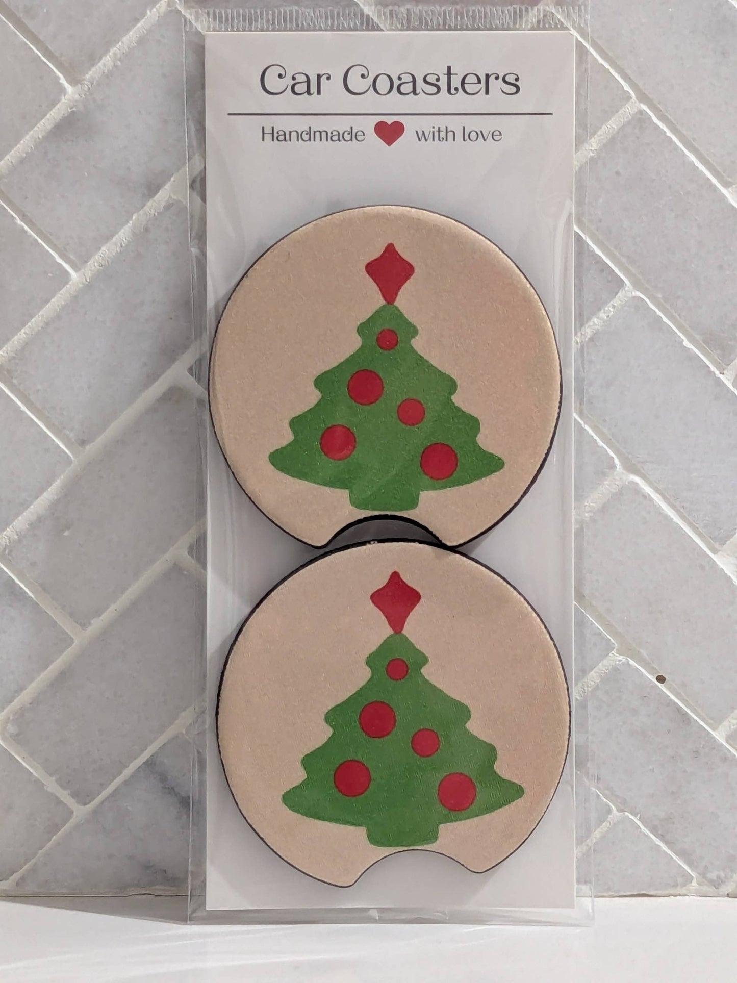 Christmas Sugar Cookie Car Coasters