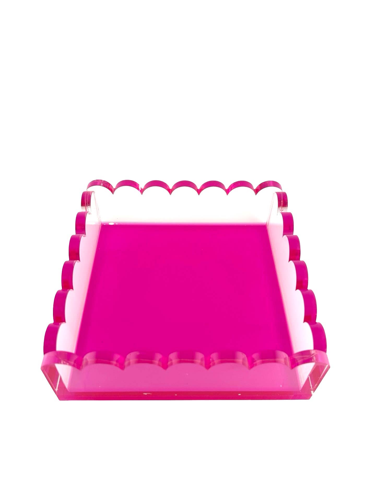Pink Scalloped Cocktail Napkin Holder