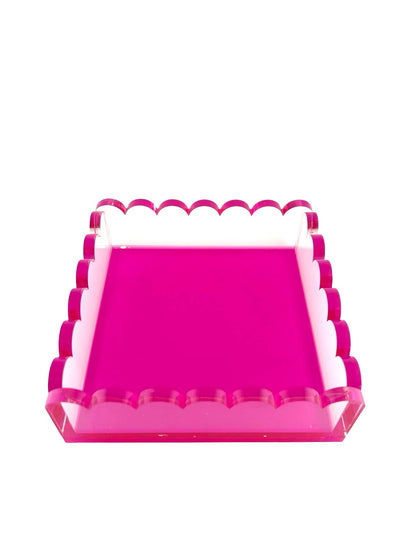 Pink Scalloped Cocktail Napkin Holder