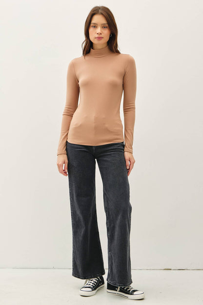 Turtleneck Knit Top