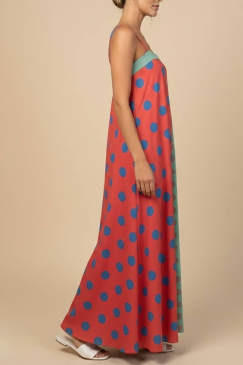 Serafina Polka Dot Chiffon Maxi