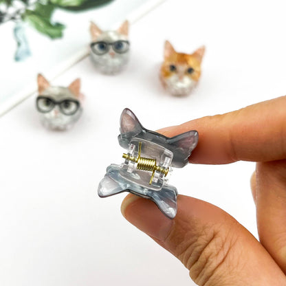 Mini Cat Print Claw Clip