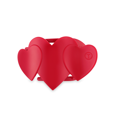 Flat Hair Clip | Small | Red Heart to Heart