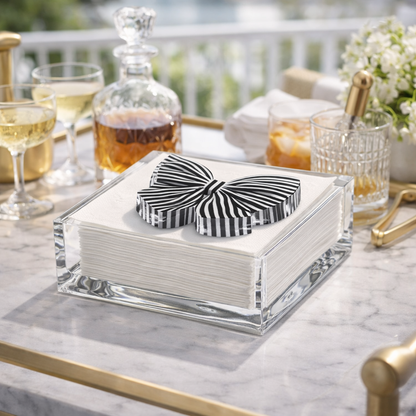 Black Bow Acrylic Napkin Weight
