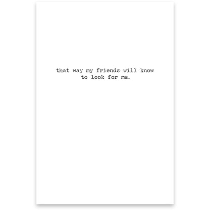 Go Missing Greeting Card