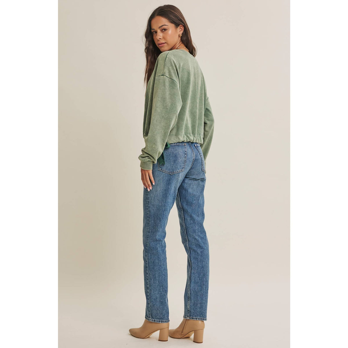 Soft Faded Mineral Wash Sweatshirt