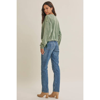 Soft Faded Mineral Wash Sweatshirt