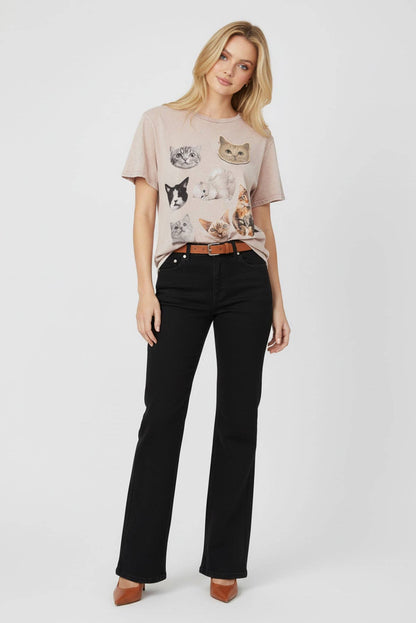 Vintage Cat Graphic Tee