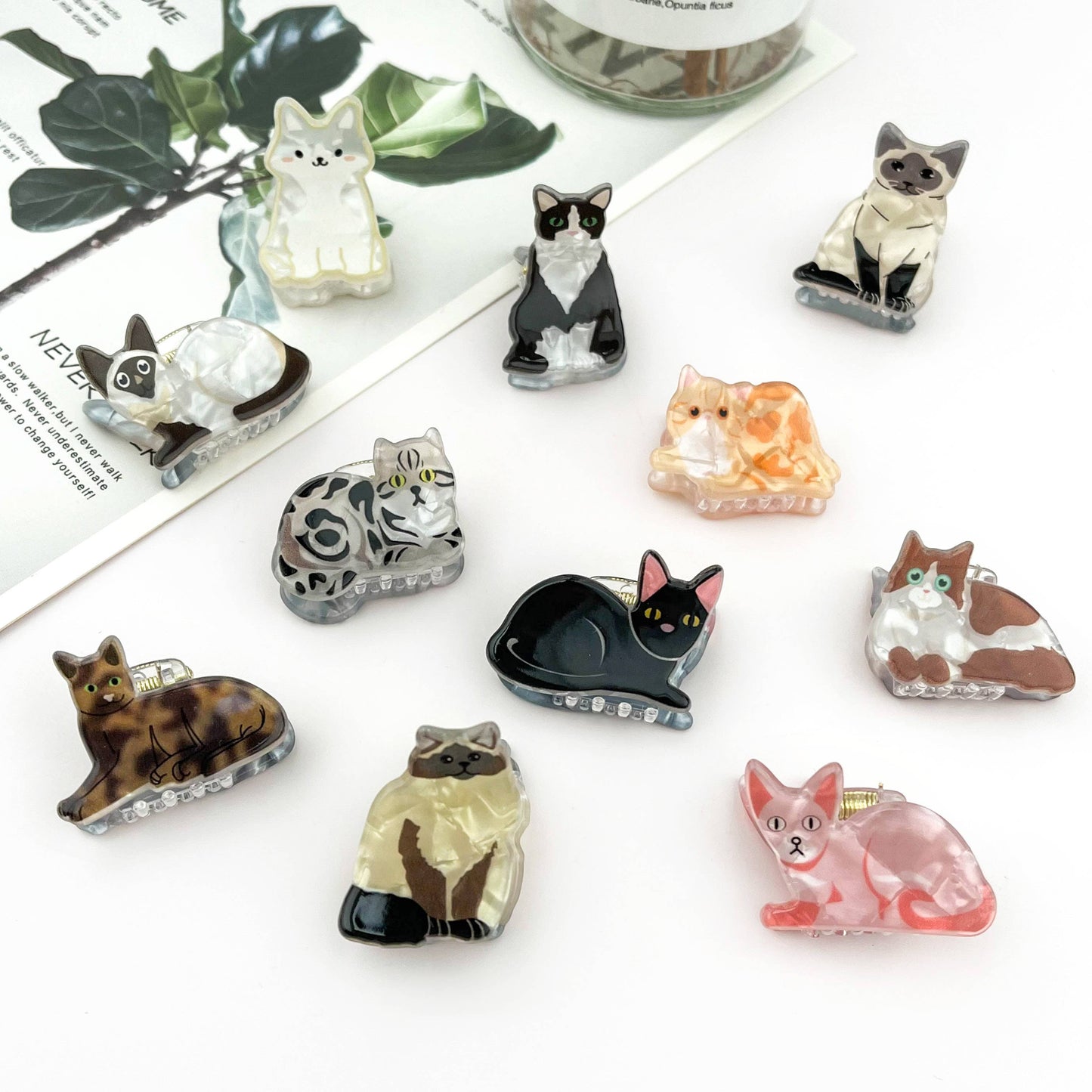 Mini Cute Kitten Claw Clip