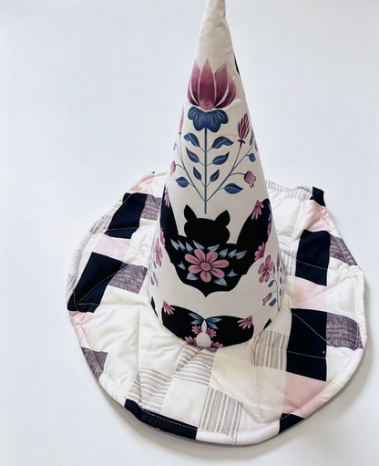 Patchwork Quilted Witch Hat Halloween Hat