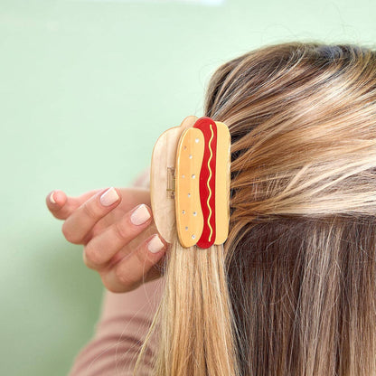 Hotdog Hair Claw Clip