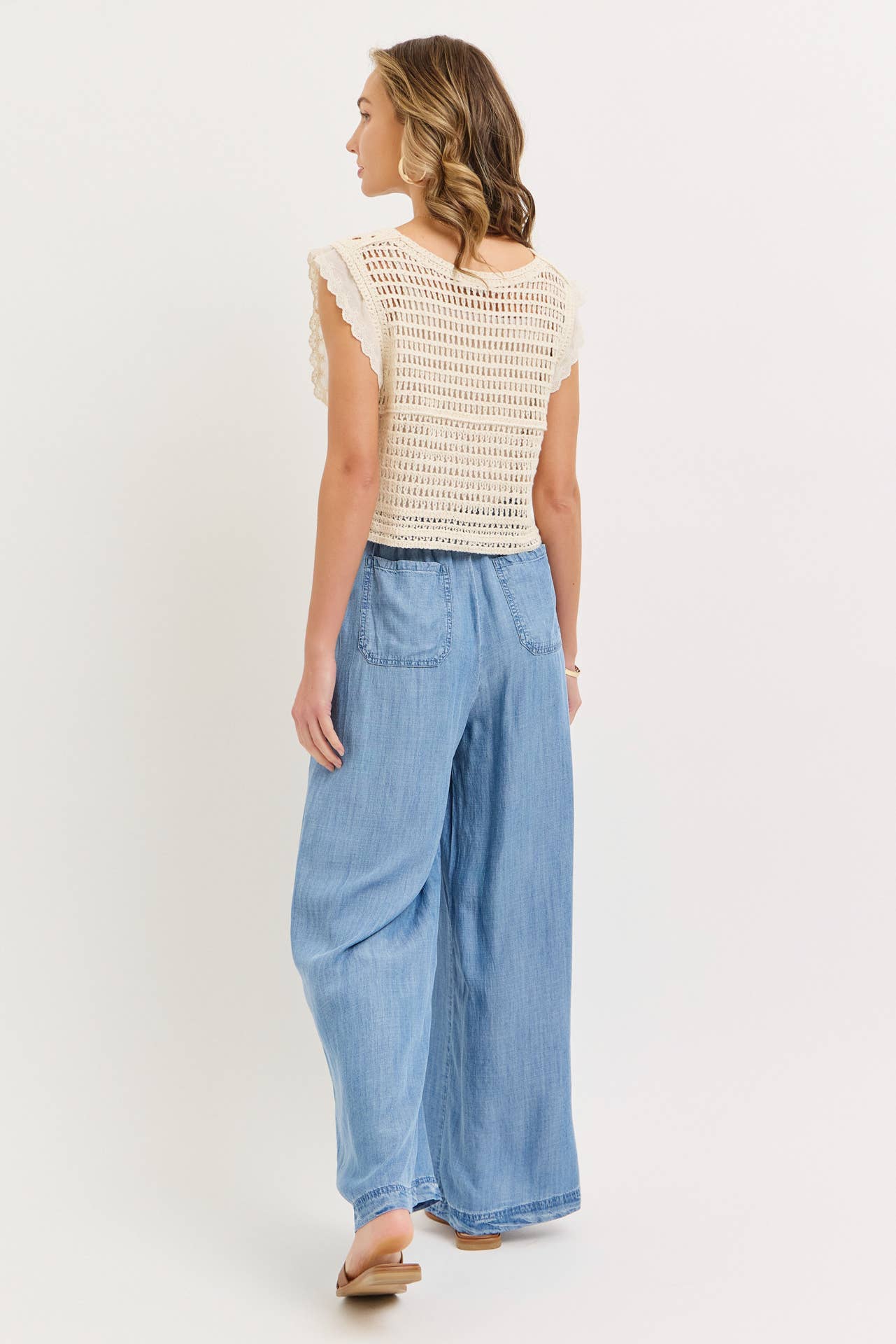 Elastic Waist Palazzo Pants