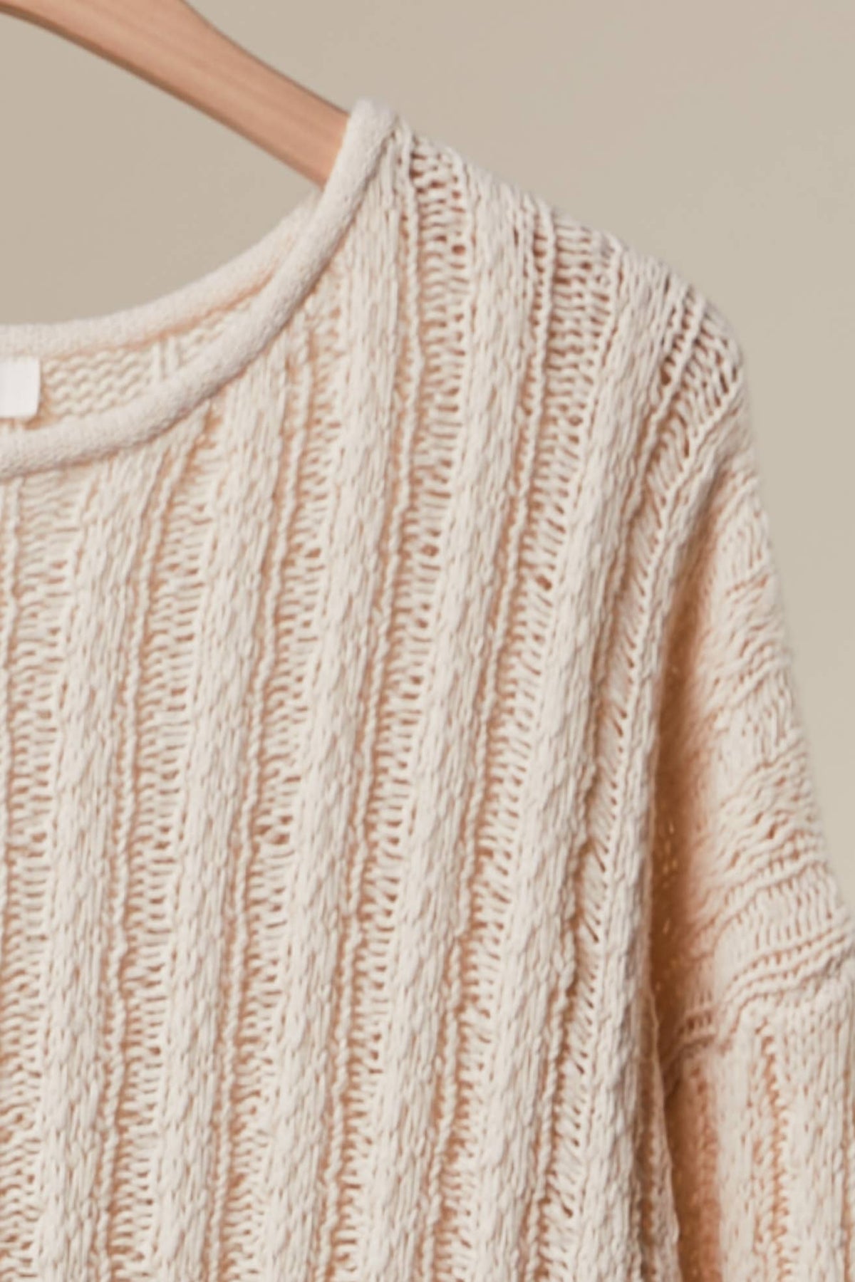 Relaxed Fit Rib Knit Pocket Sweater
