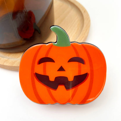 Halloween Smiley Pumpkin Claw Clip