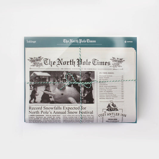 4pk North Pole Times - Newspaper and Gift Wrap