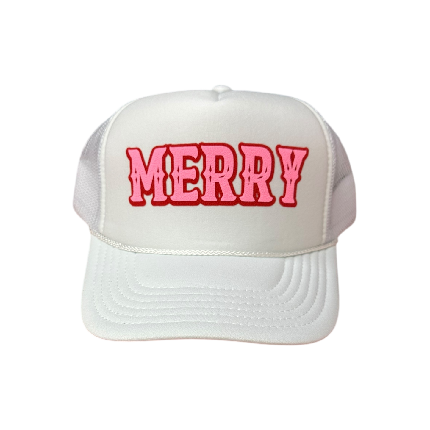 Merry White Trucker Hat