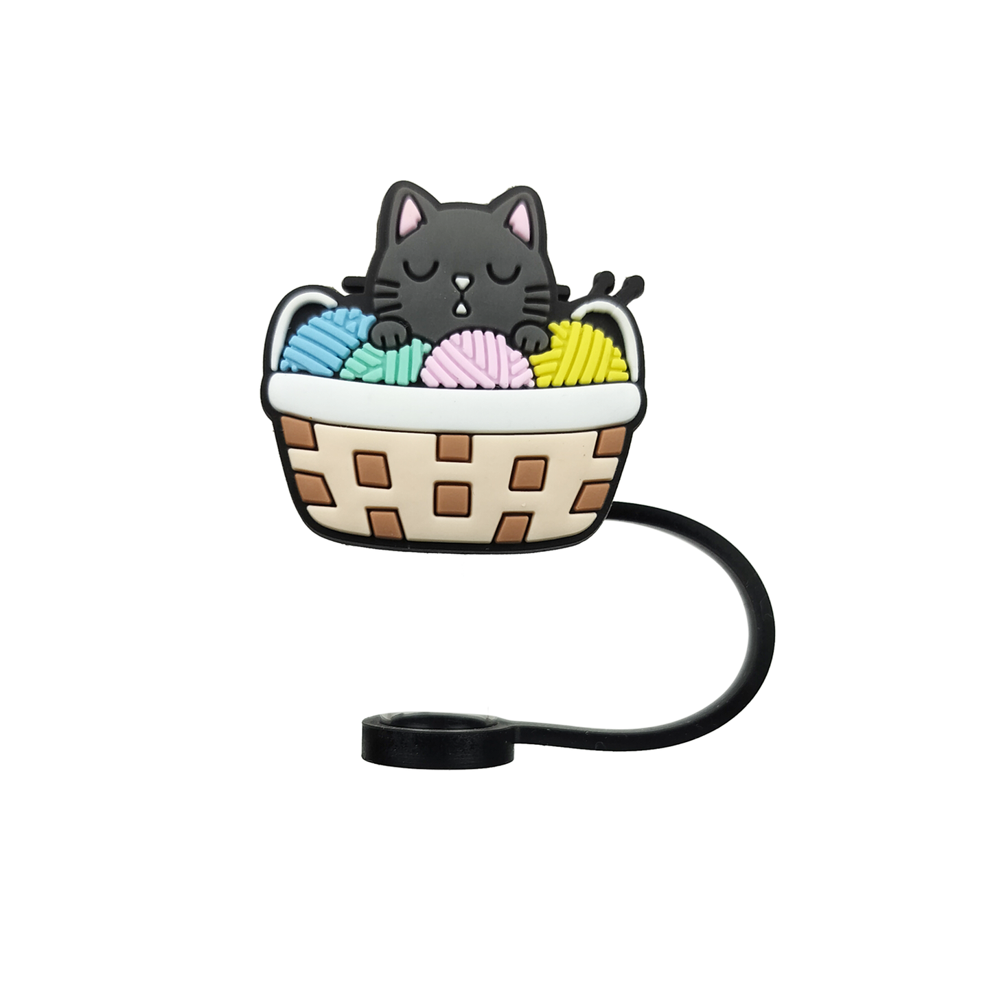 Kitty Cat Silicone Straw Top Cover