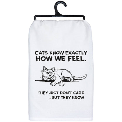 Cats Know How We Feel Kitchen Towel