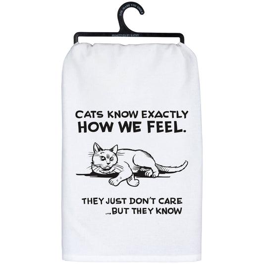 Cats Know How We Feel Kitchen Towel