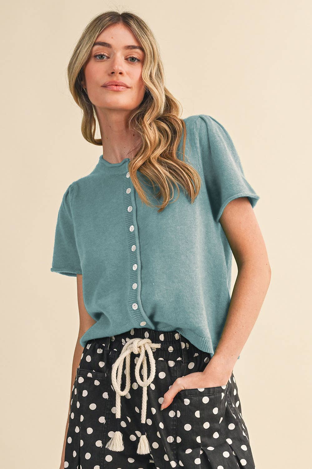 Short Sleeve Sweater Cardi