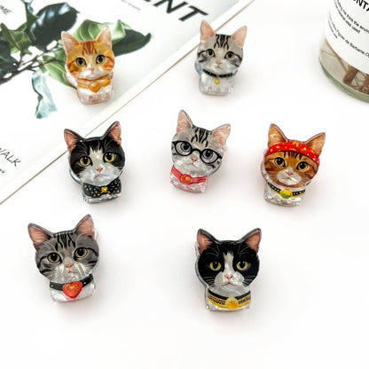 Mini Cat Print Claw Clip