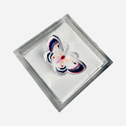 Pink Butterfly Acrylic Napkin Weight