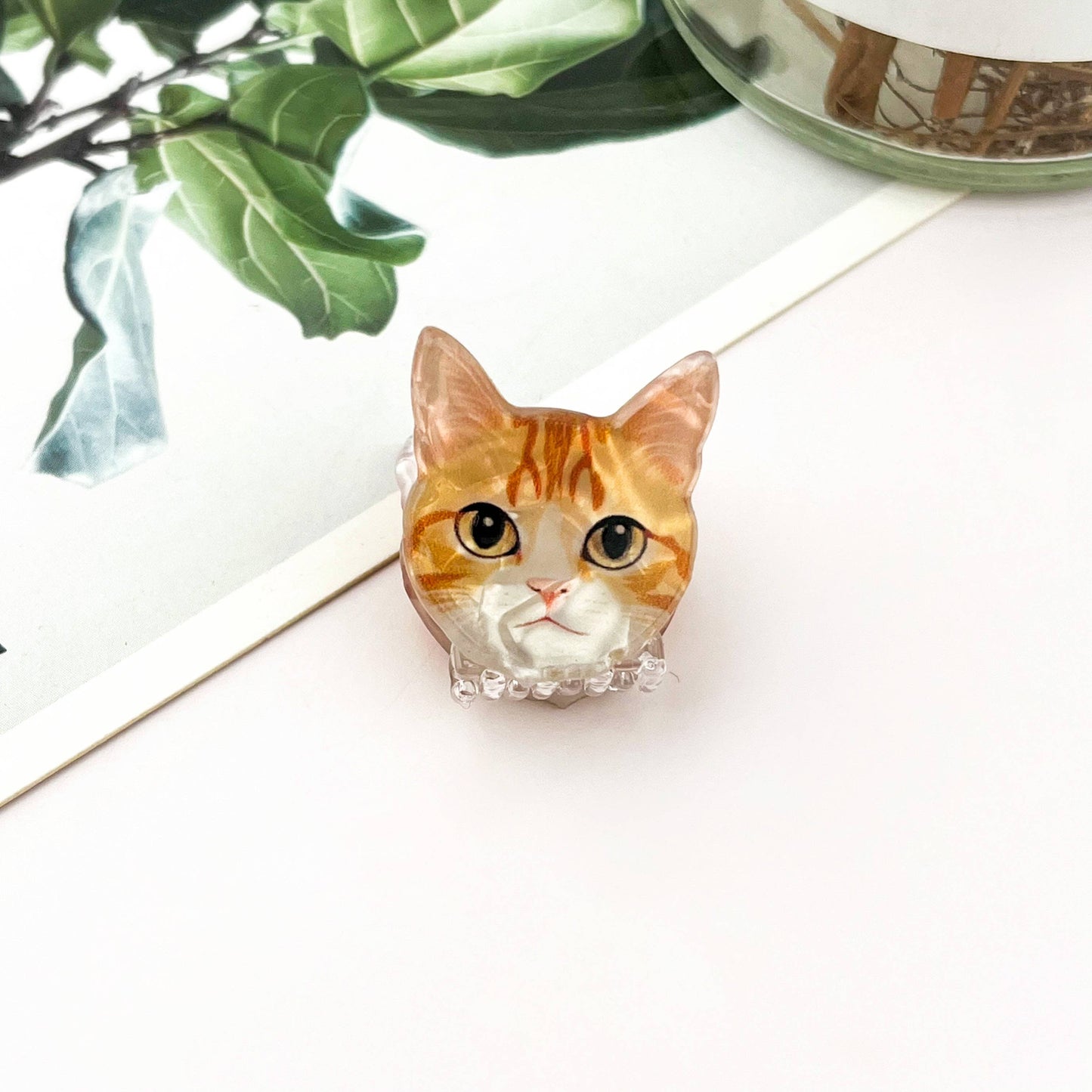 Mini Cat Print Claw Clip