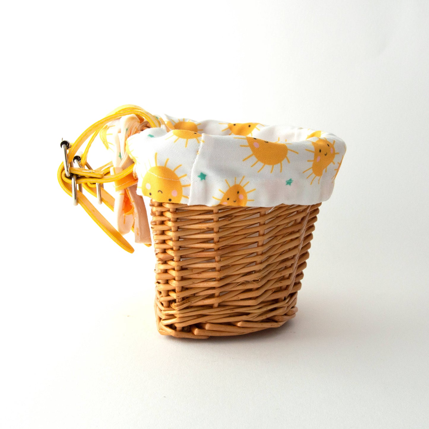 Kids Wicker Basket with Cute Sunshine Liner