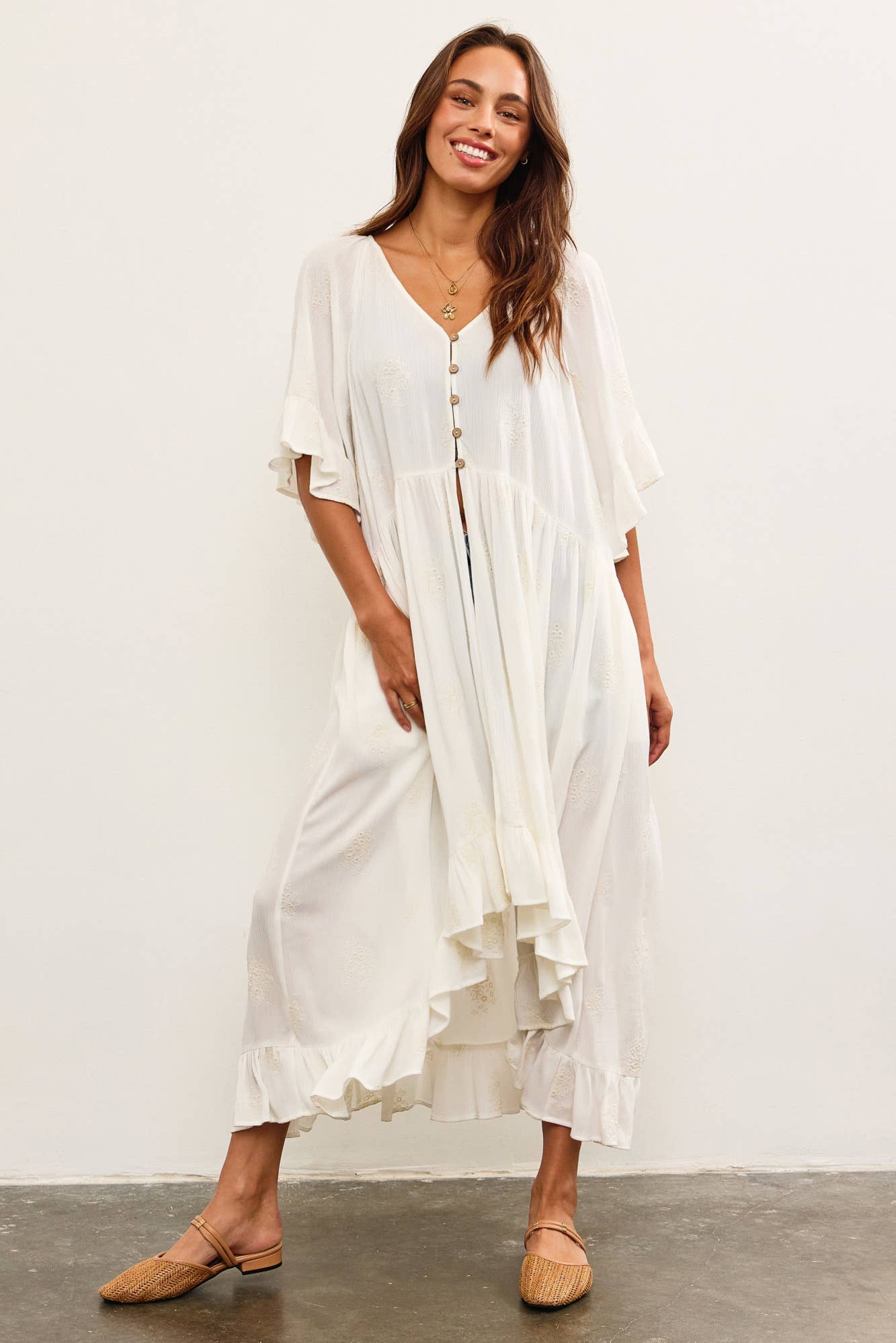Ruffle Hem Duster