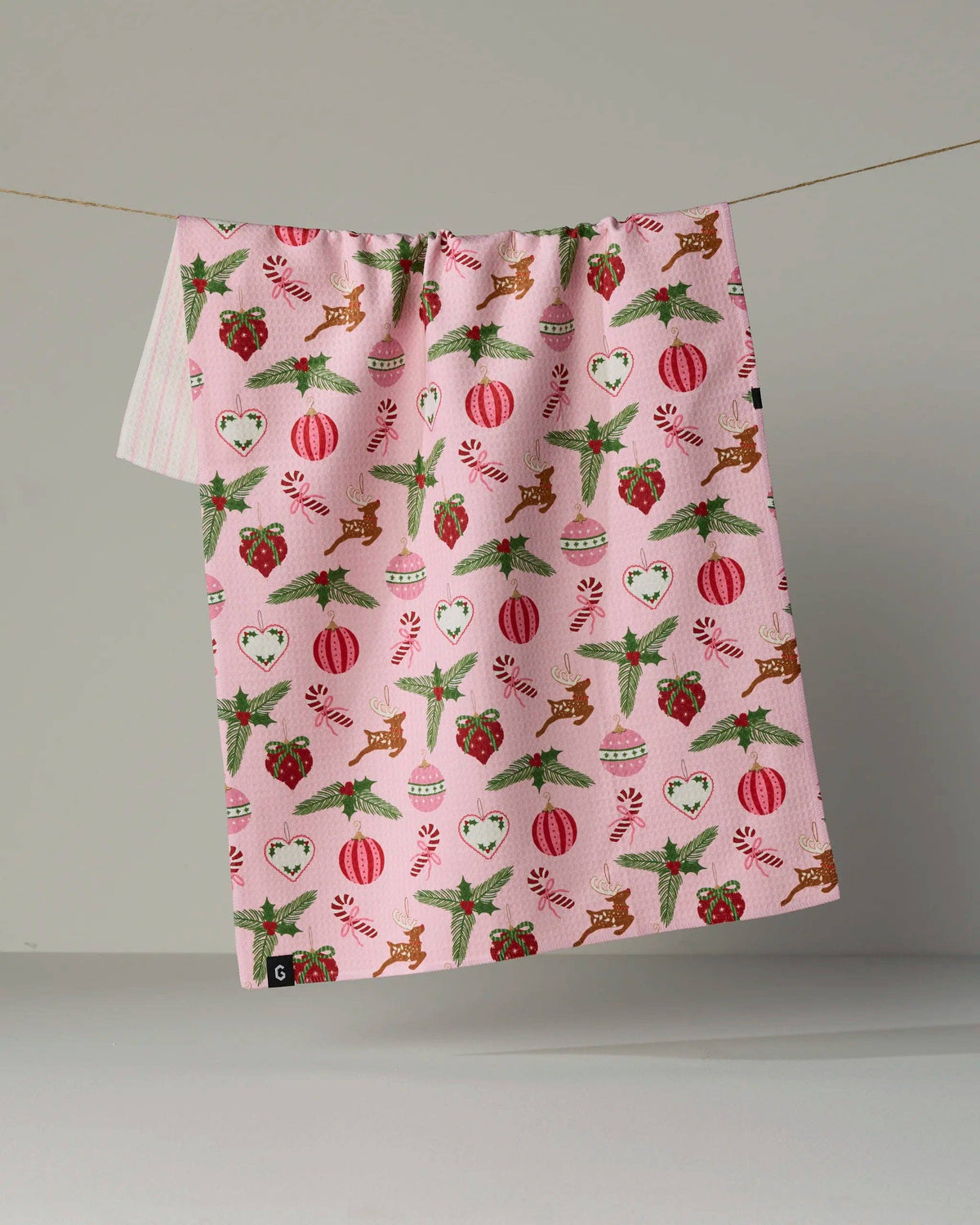 Pink Tidings Luxe Kitchen Towel