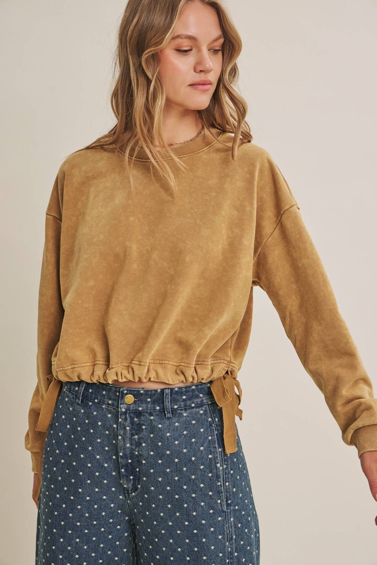 Soft Faded Mineral Wash Sweatshirt
