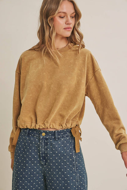 Soft Faded Mineral Wash Sweatshirt