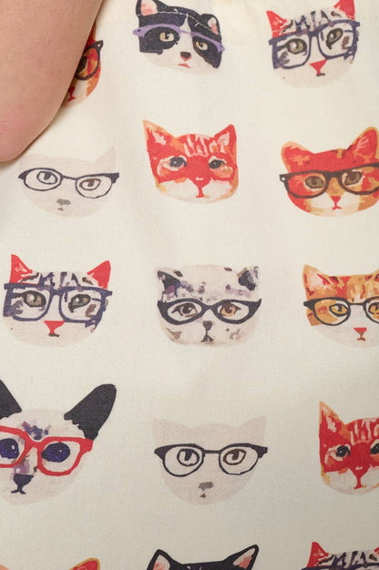Kitty With Glass Tote Bag