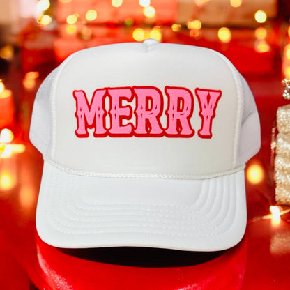 Merry White Trucker Hat