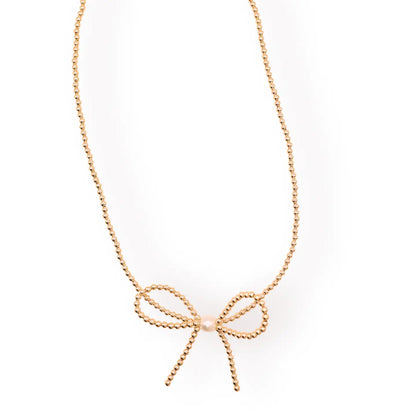 Gold Bow Necklace