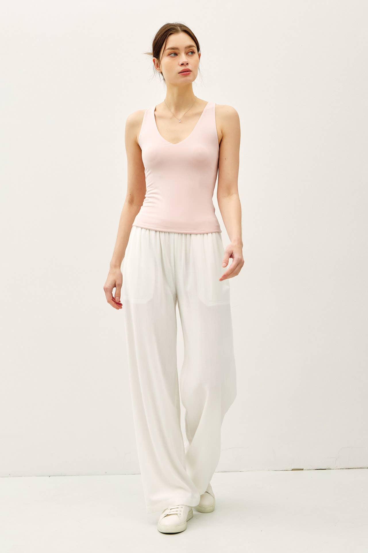 Basic Full Length V-Neck Tank