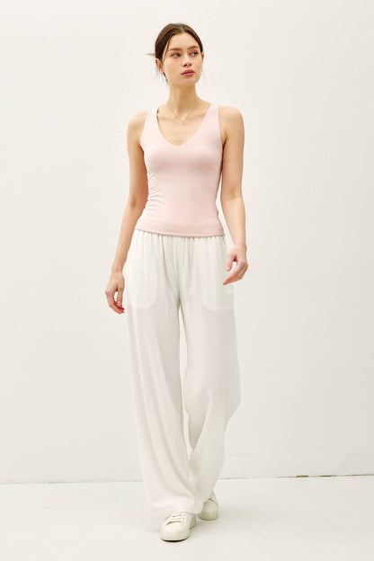 Basic Full Length V-Neck Tank