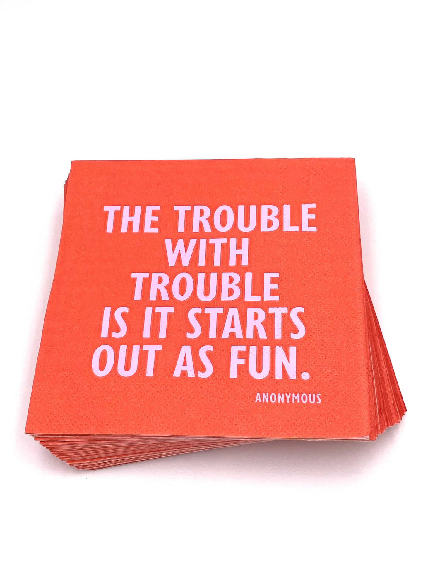 Festive Cocktail Funny Napkins | The Trouble With Trouble