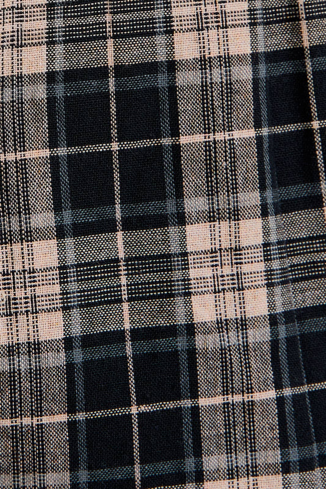 Round Neck Plaid Flannel Romper