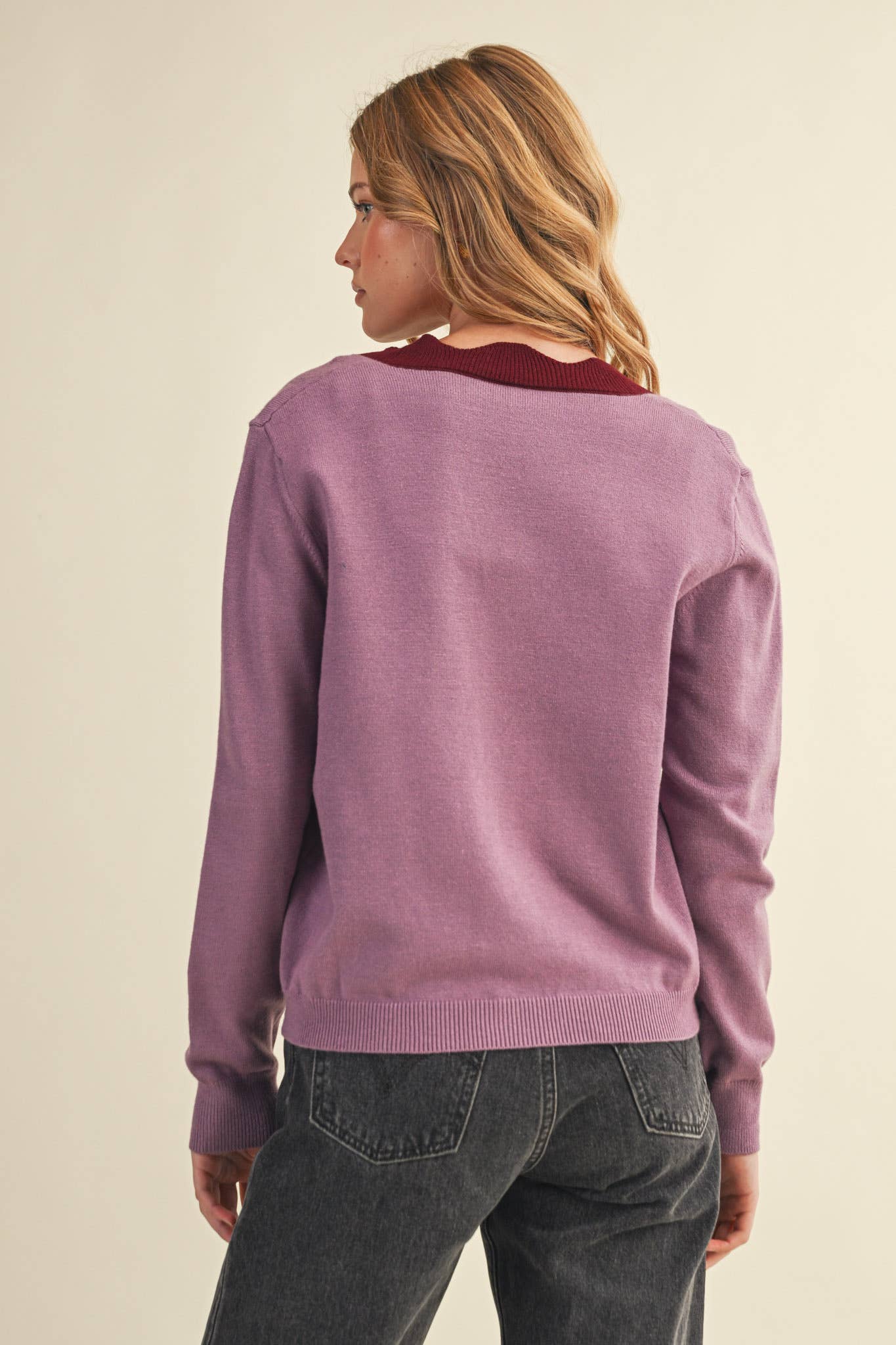 Scalloped Sweater Cardigan