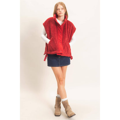 Sherpa Vest With Snap Closure