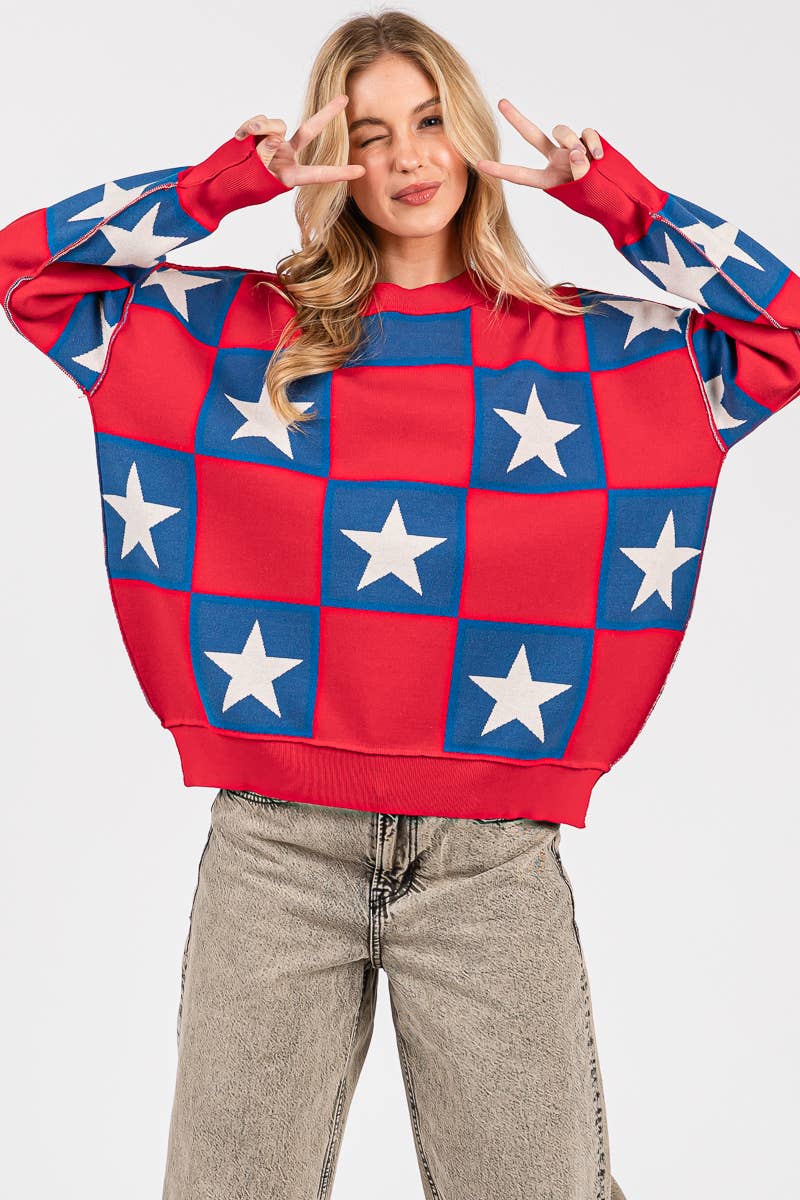 Americana Checkered Top