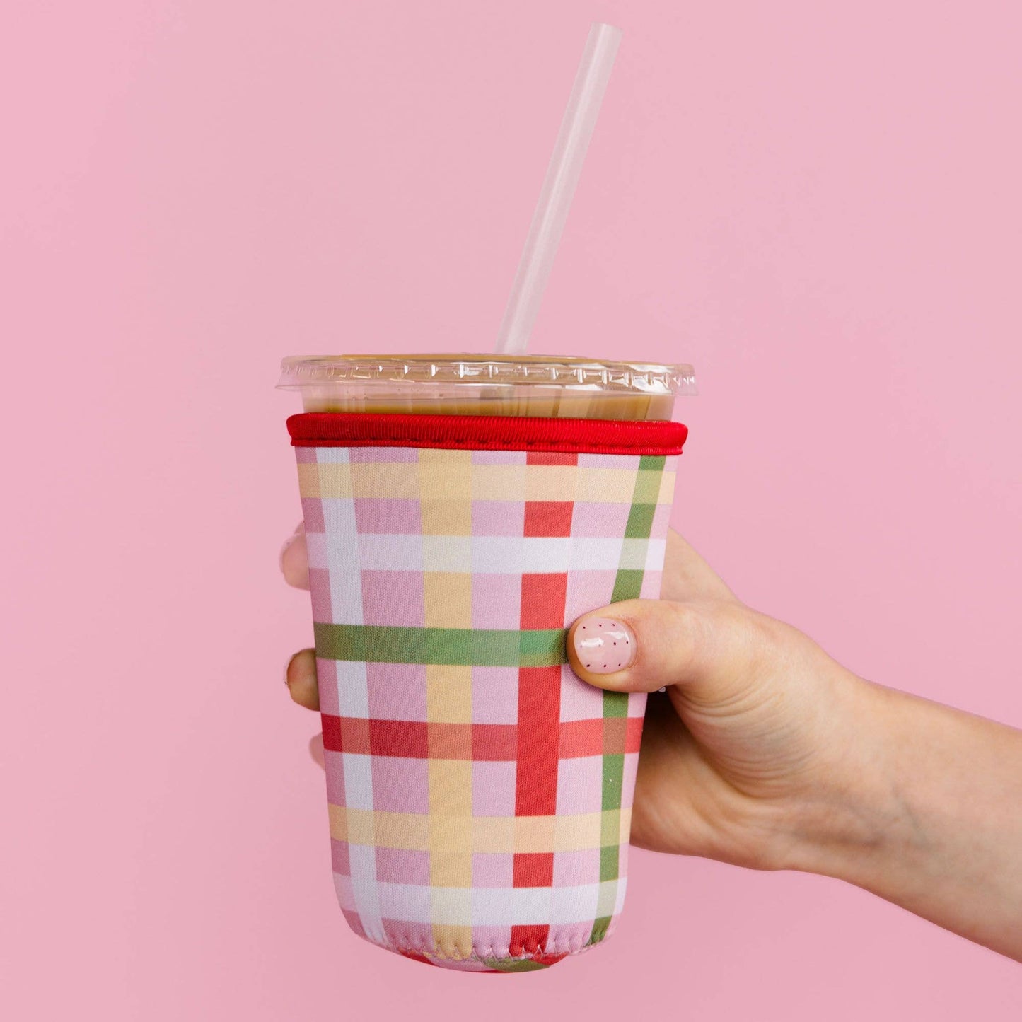 Plaid Christmas Drink Sleeve