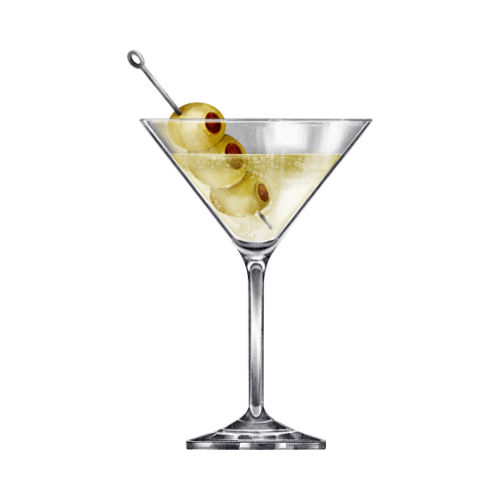 Martini Acrylic Napkin Weight