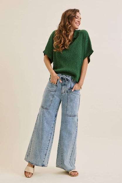 Ease and Grace Wide Leg Jeans
