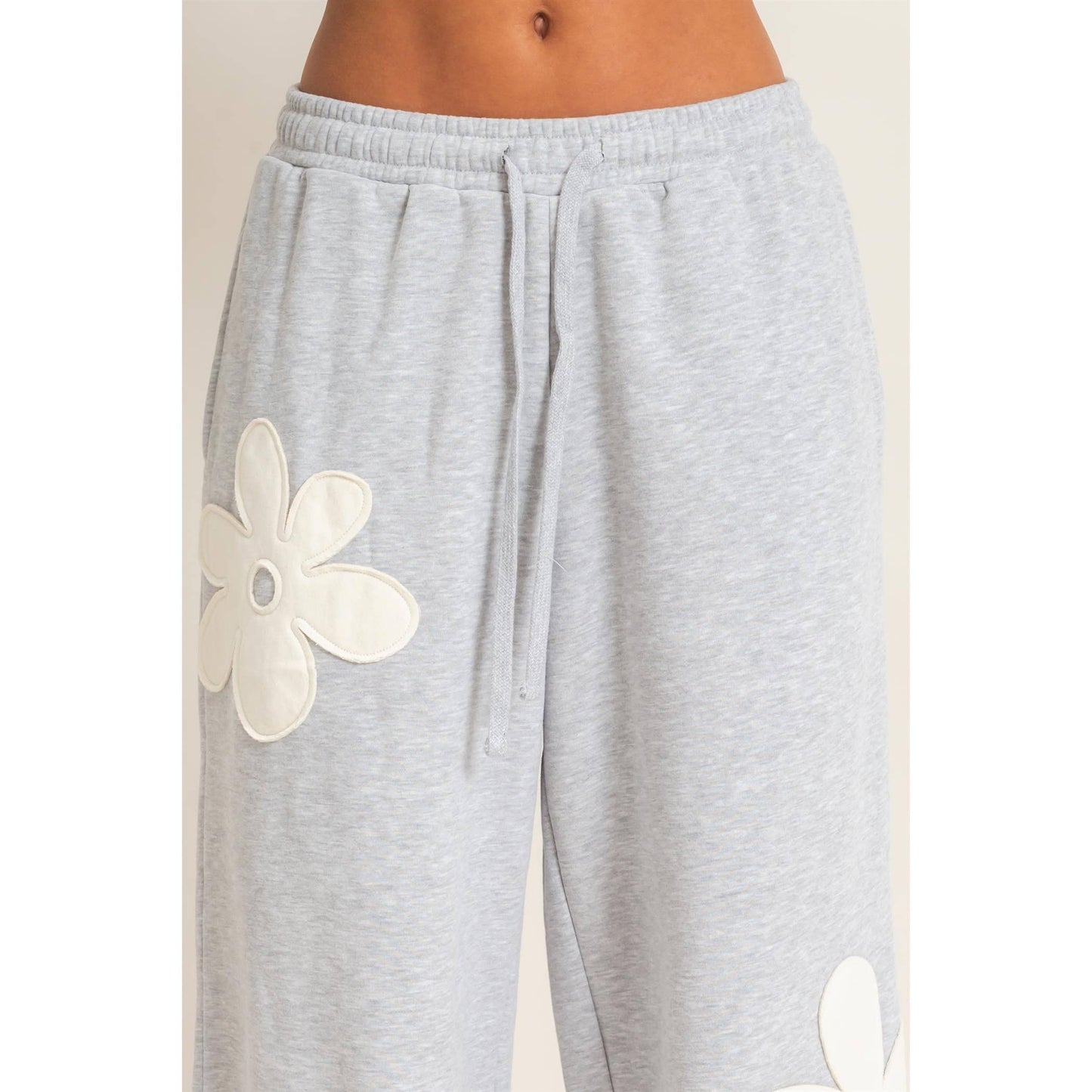 Floral Applique Matching Sweatset