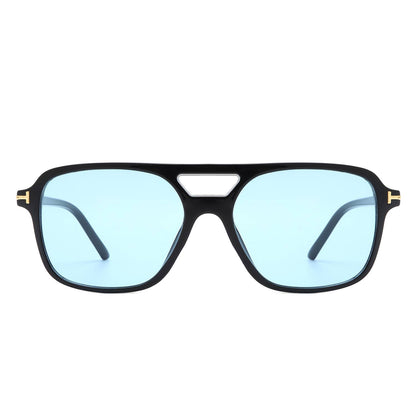 Retro Square Brow-Bar Fashion Vintage Aviator Sunglasses