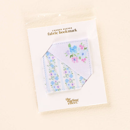 Corner Keeper Fabric Bookmark-Petal Parade Blue