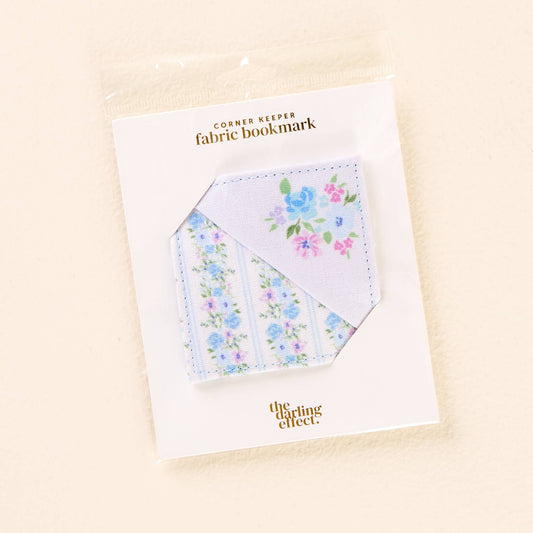 Corner Keeper Fabric Bookmark-Petal Parade Blue