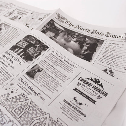 4pk North Pole Times - Newspaper and Gift Wrap